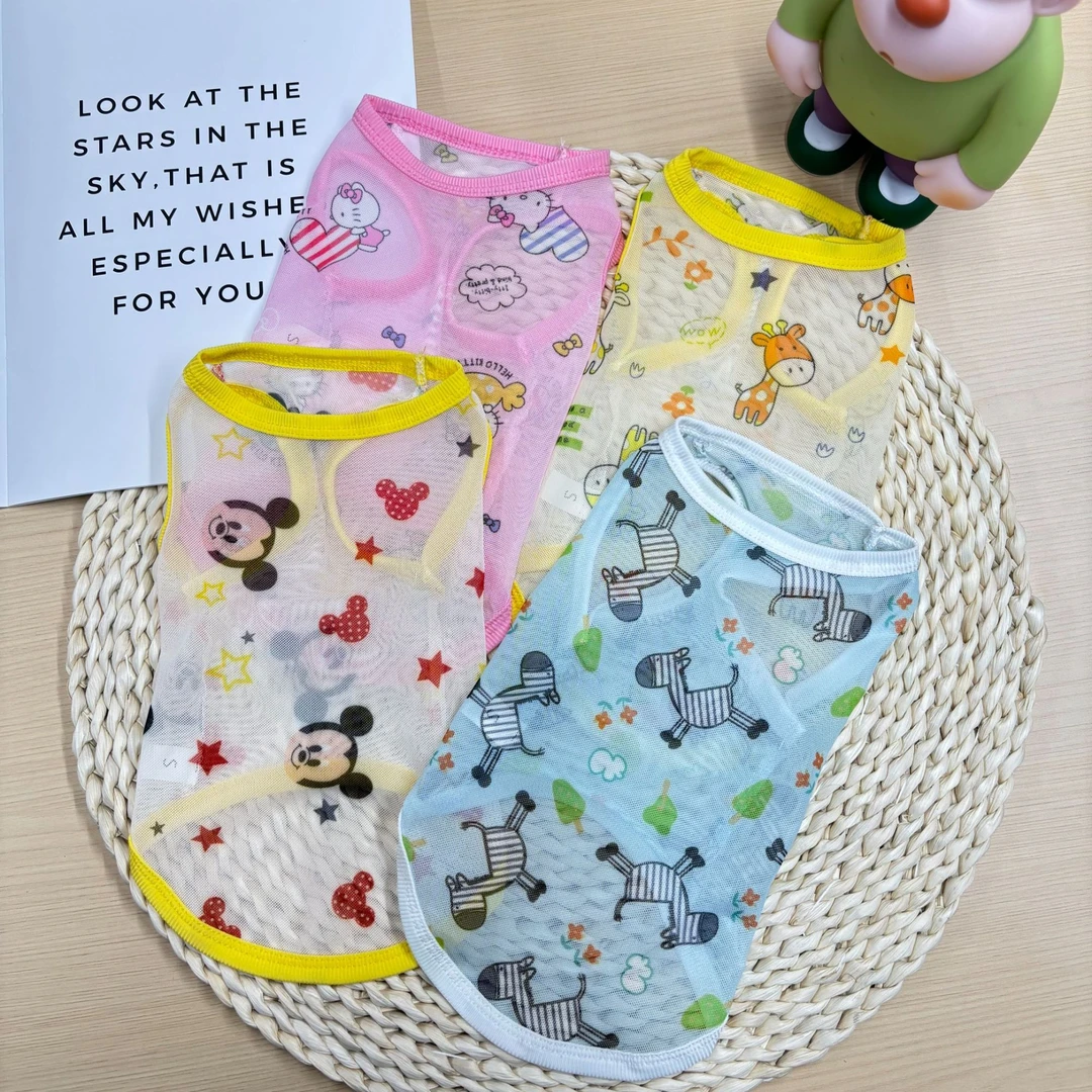 宠物狗狗猫咪夏季薄款防晒防掉毛背心衣服柯基比熊博美小中大型犬