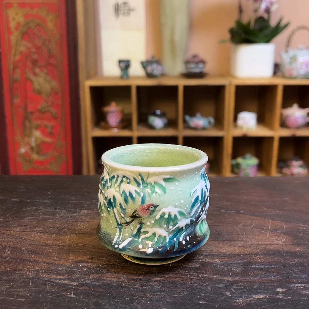 柴烧手工手绘陶瓷