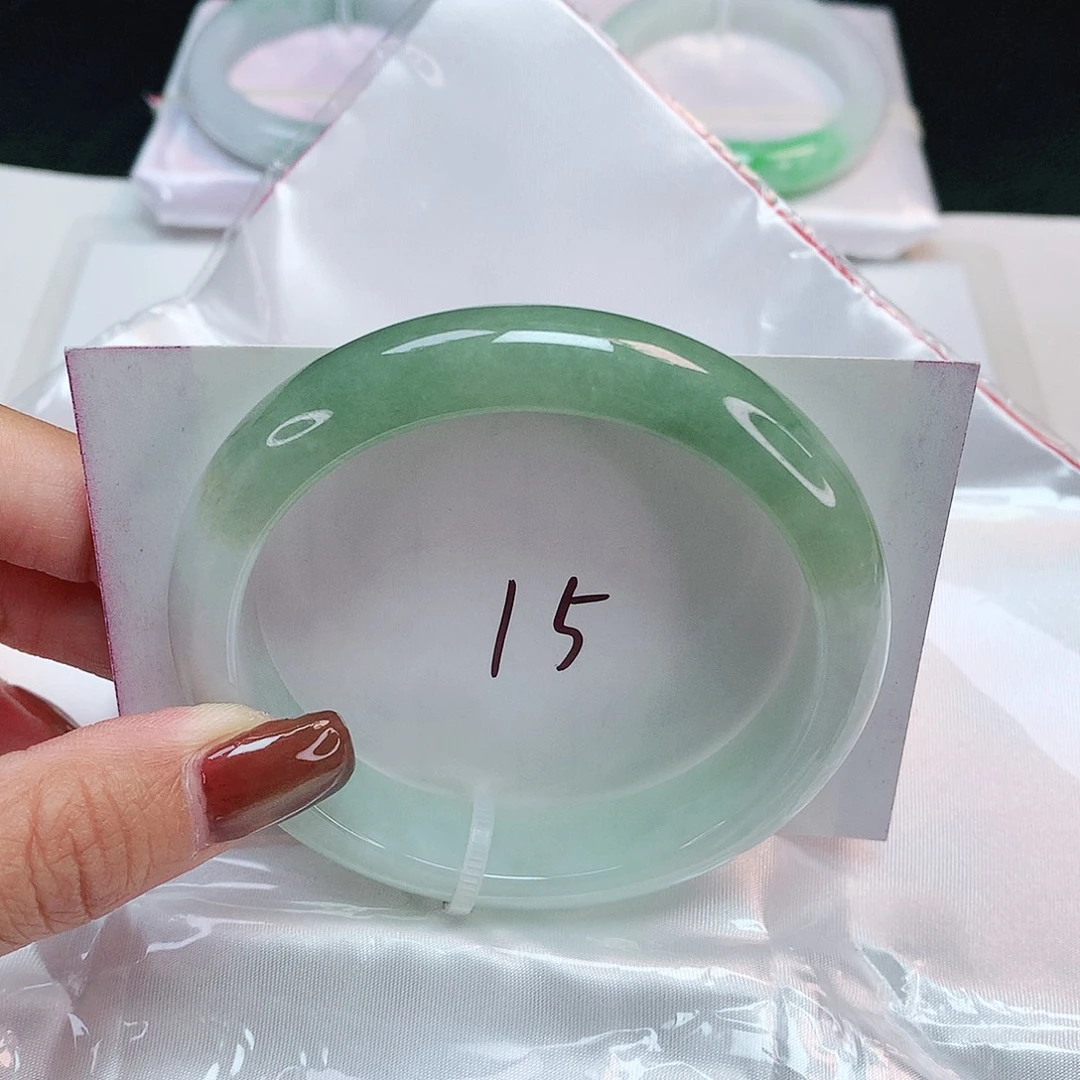 翡翠未镶嵌手镯 正圈59+