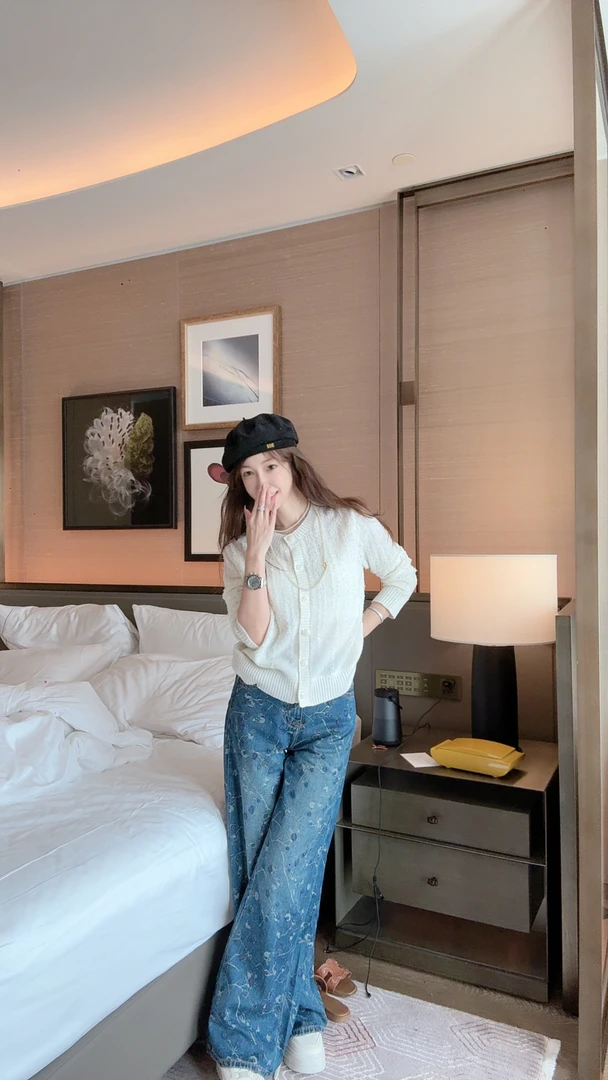 DEDM•STUDIO/精致设计小众百搭显瘦阔腿直筒牛仔裤2508KZ/9186