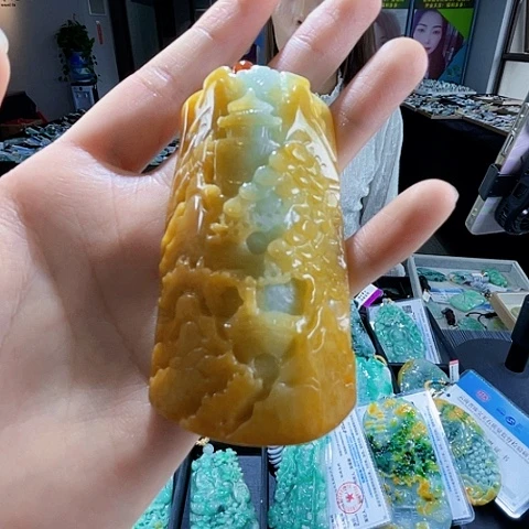 翡翠未镶嵌项链翡翠