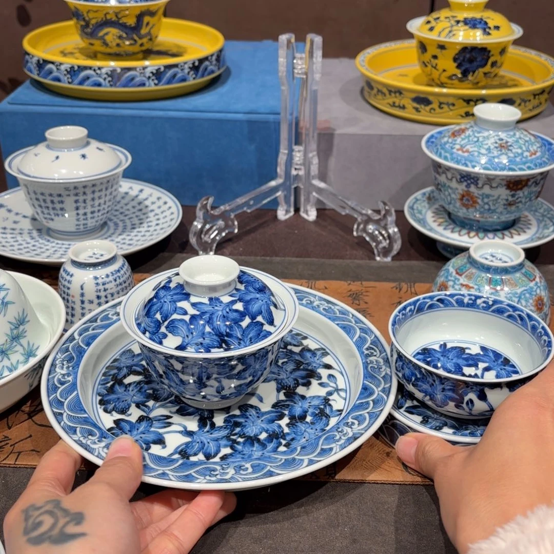 瓷片一*灯手工手绘陶瓷茶具