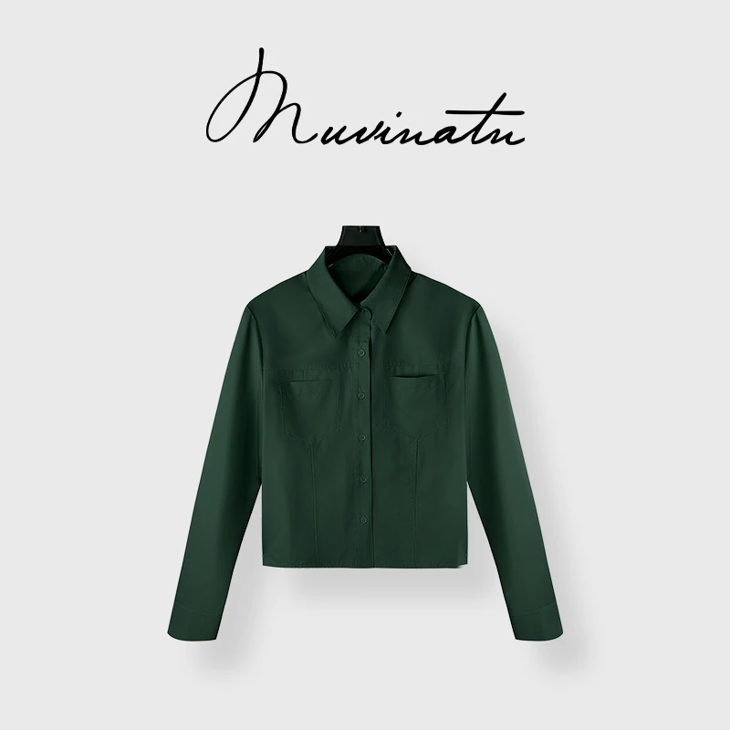 翻领长袖韩系高级感衬衫RY395016