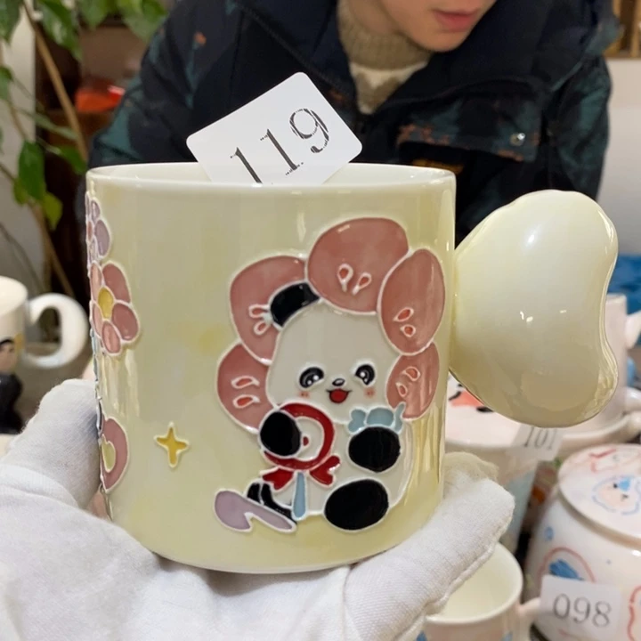 杯景德镇釉下彩手绘