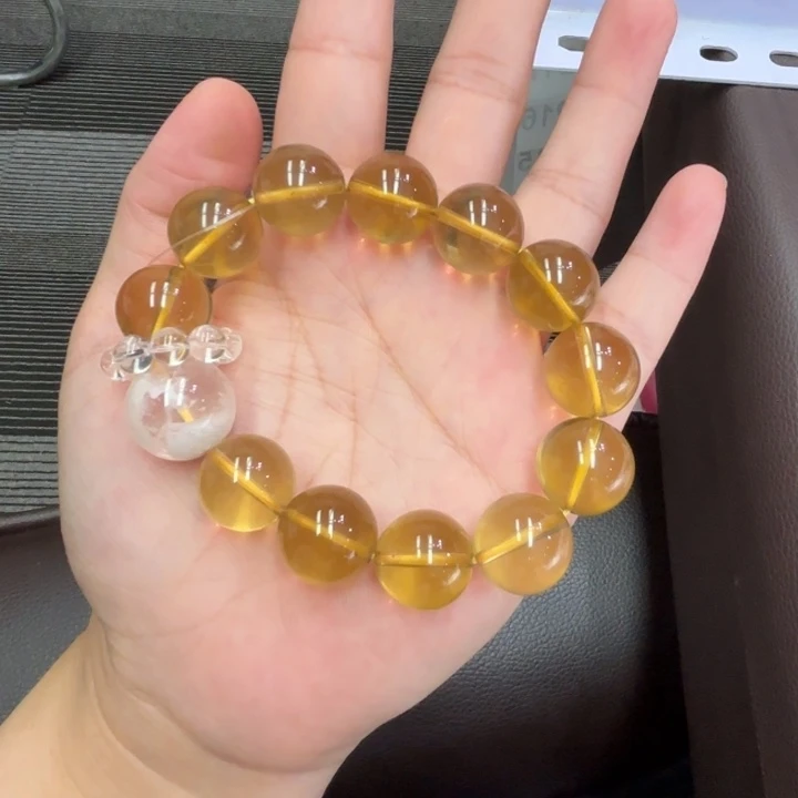 未镶嵌手链水晶黄水晶15.5