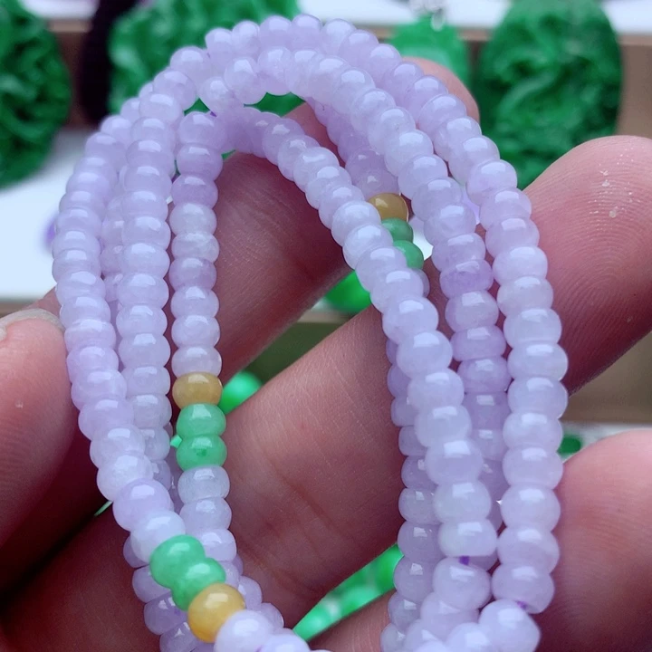 翡翠未镶嵌毛衣链