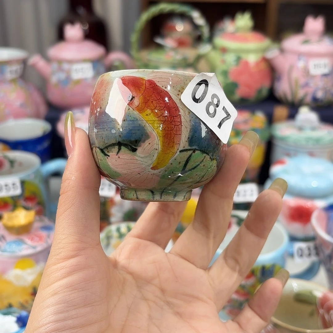 瓷片景德镇手绘高温釉下彩陶瓷茶具