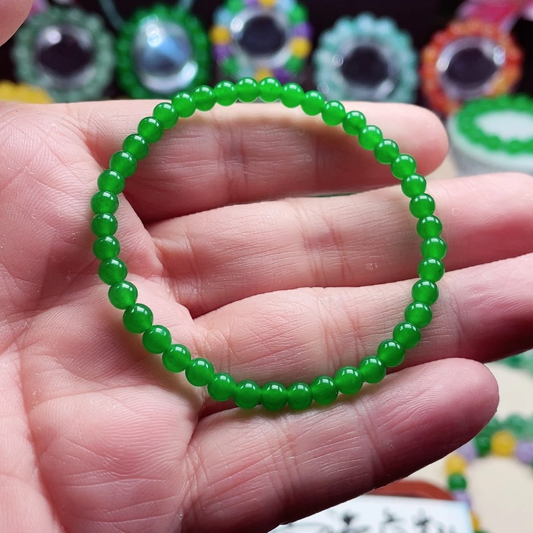 翡翠未镶嵌颈饰卡4.5翡翠珠链男女款01