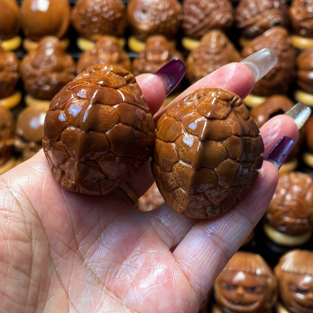 橄榄核把件橄榄球