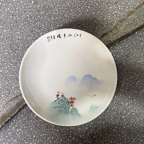 陶瓷6寸手绘碟一个
