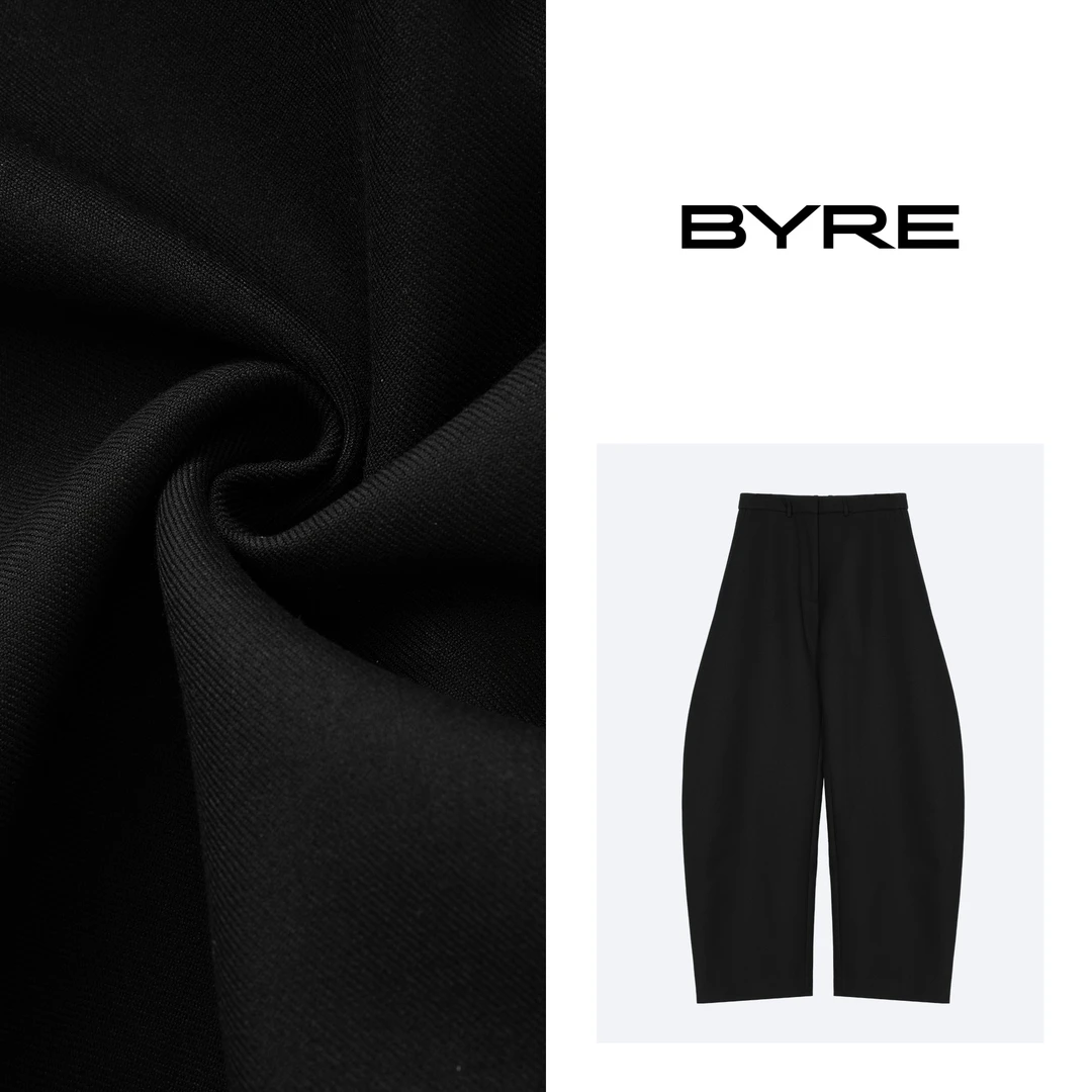 BY674 黑色镰刀休闲裤【干洗】