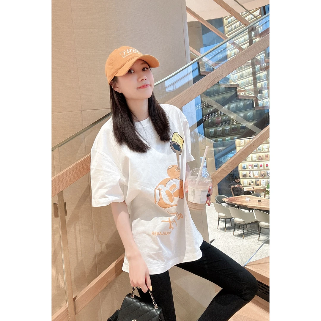 【91030】大板型-夏季纯棉无感软泥时尚休闲百搭女装圆领短袖t恤