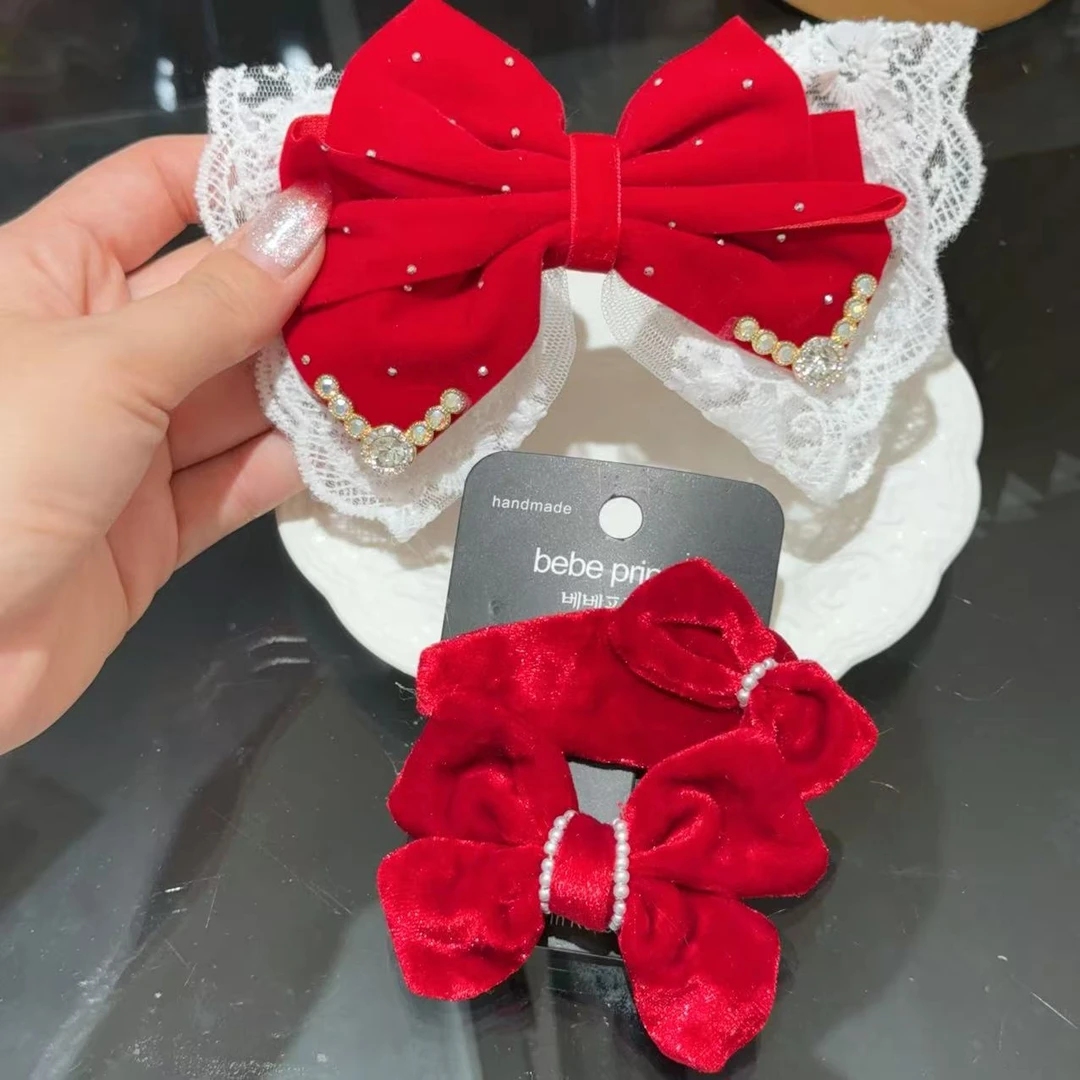 雏奇精选 蕾丝蝴蝶结发饰组合 Z41