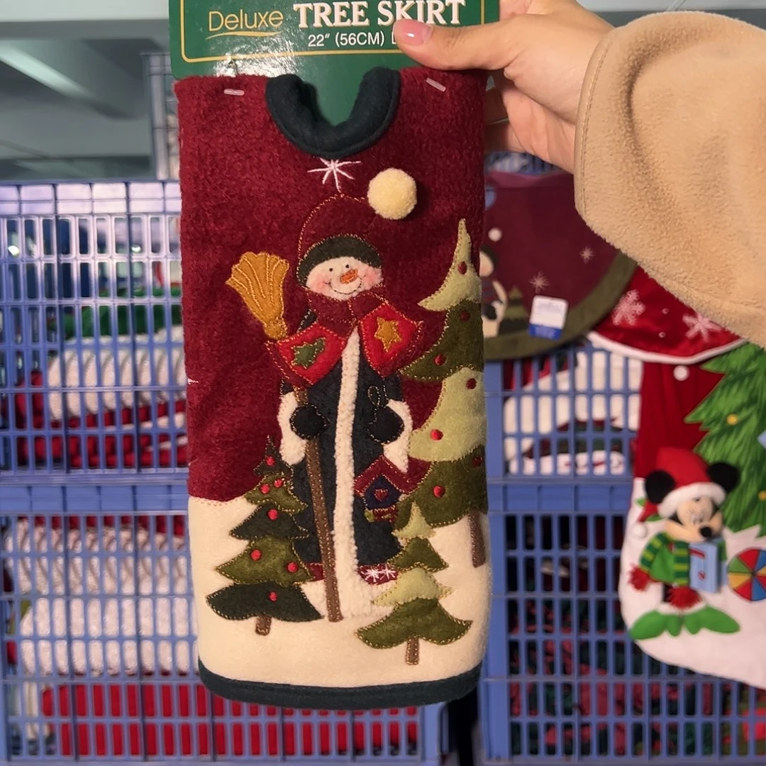 22寸拿扫把树群雪人