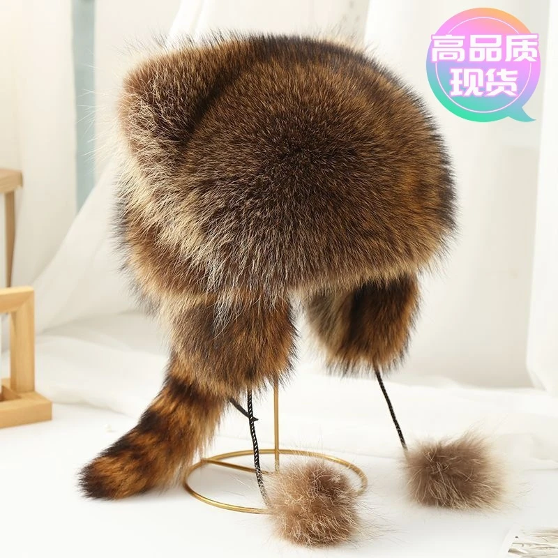 儿童护耳帽冬季帽子仿貉子毛造型亲子帽于兜兜亲子款时尚