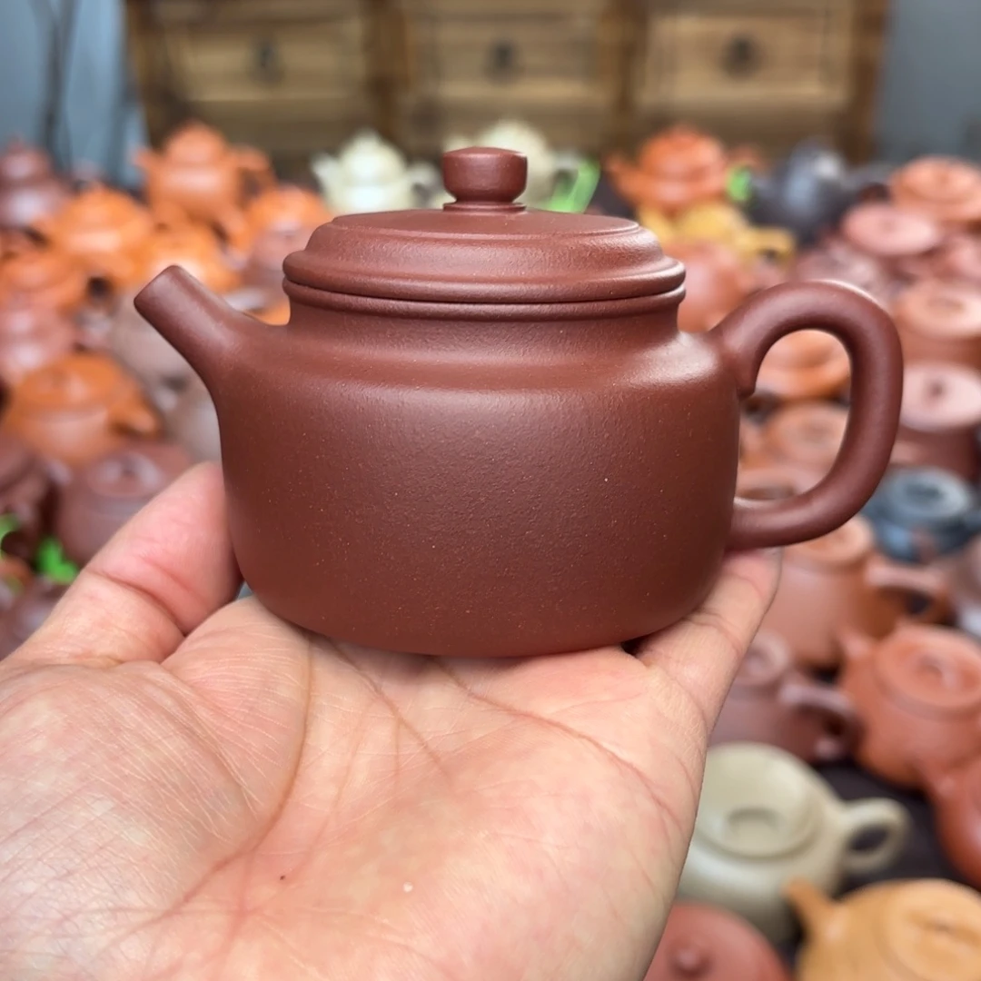 紫砂茶壶德钟150毫升 紫泥