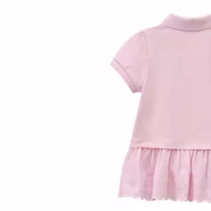 B5315女童连衣裙夏装25新款洋气宝宝翻领POLO衫小女孩时髦（汉服）