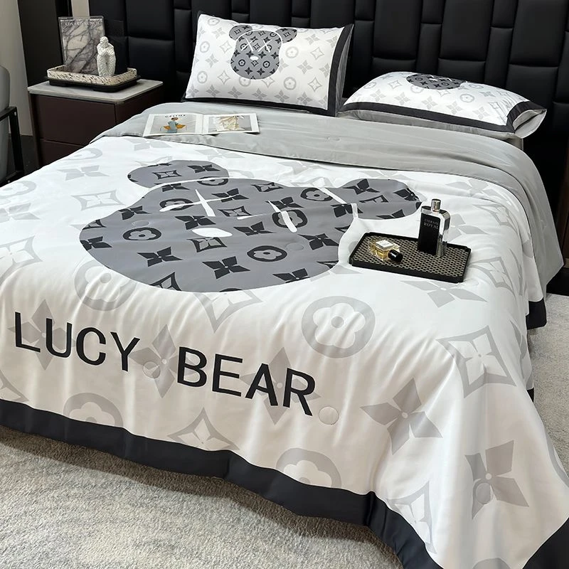 轻奢夏季丝滑夏凉被四件套双面冰丝凉感空调被可机洗单人被双人被