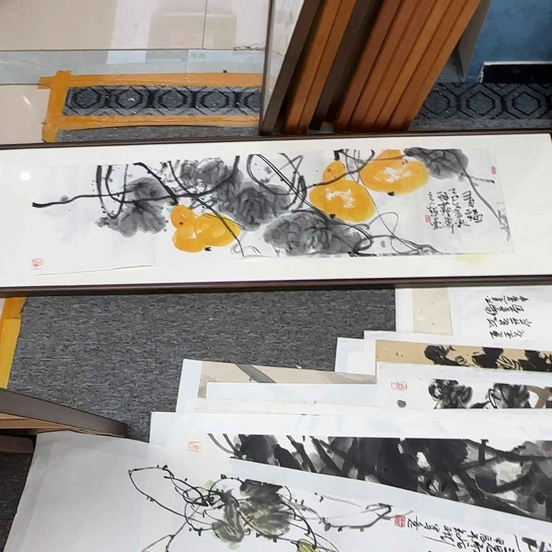 琛***浪国画郑志下精品带框