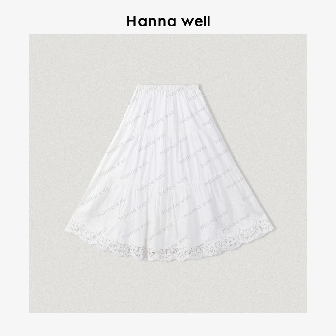 妞姐自制 “初恋半裙”春夏款 镇店苾买 重工蕾丝提花半裙 QZ5A0119