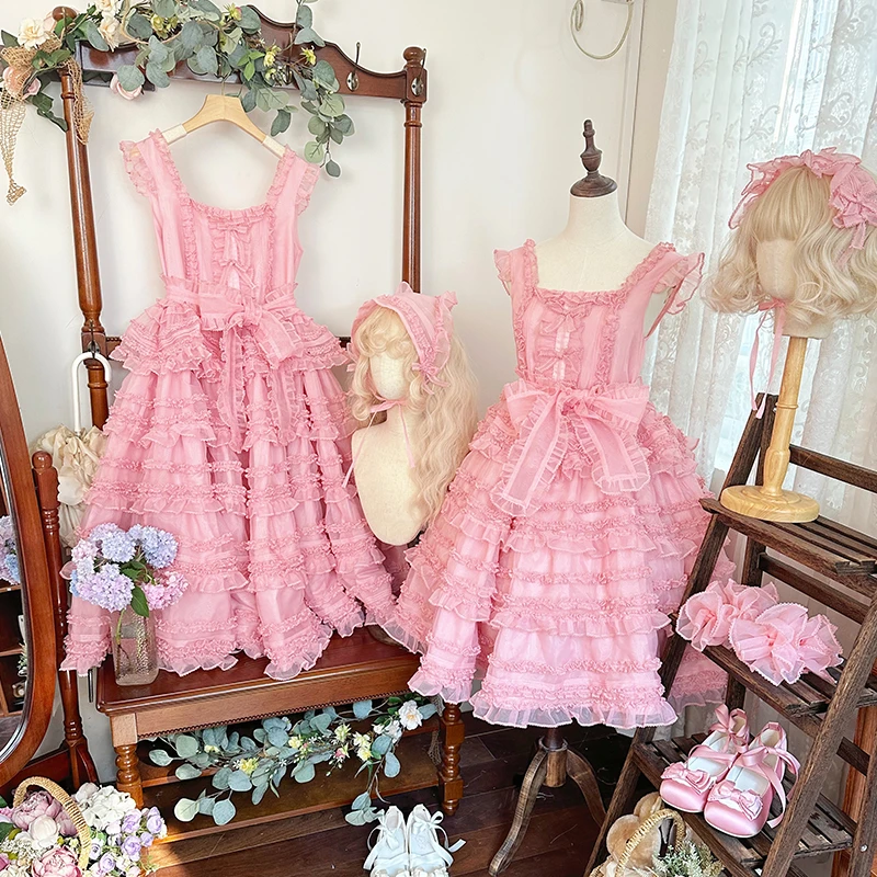 【预售】焱升绮梦Lolita定制-哑光纱雾纱颂JSK狗牙重工春夏季套装