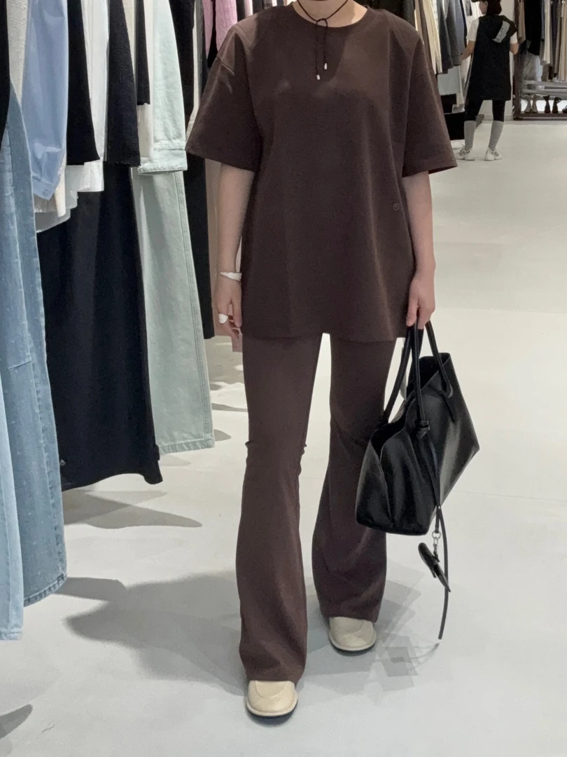 2025春夏新款显瘦微喇叭瑜伽裤休闲套装百搭