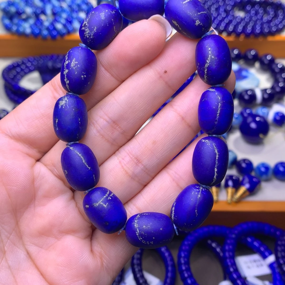 青金石未镶嵌手串12mm