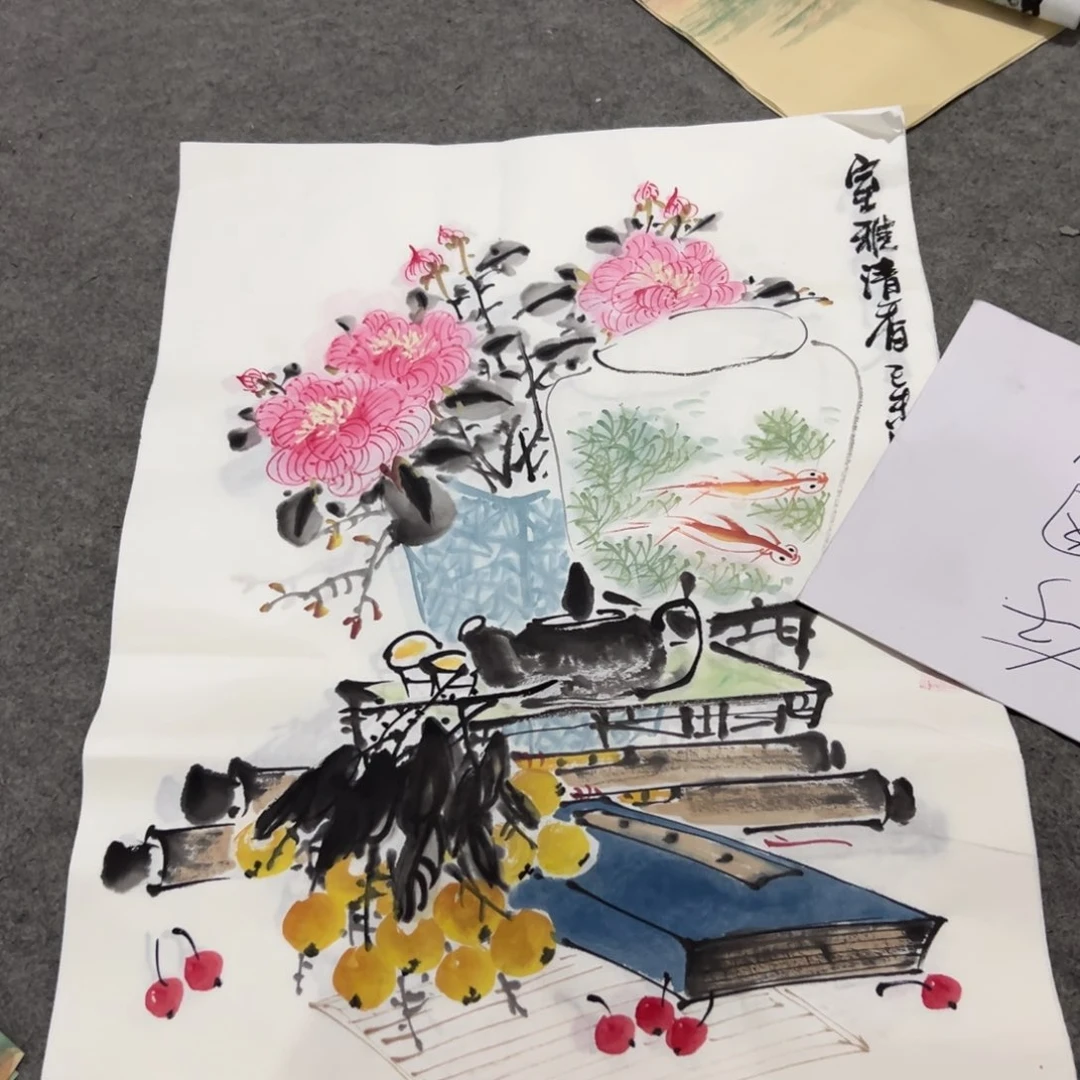 国画国画作品画心一张