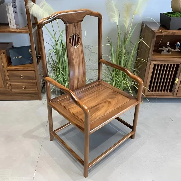 胡桃木浩然主椅全实木椅子中式椅子椅子室外凳庭院主人椅太师椅