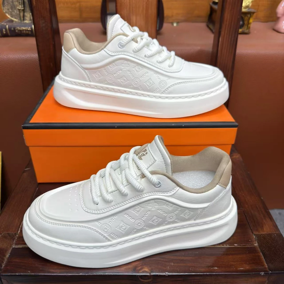 爆款休休闲板鞋秋冬小白鞋轻便舒适男鞋防滑耐磨厚底增高男鞋男款