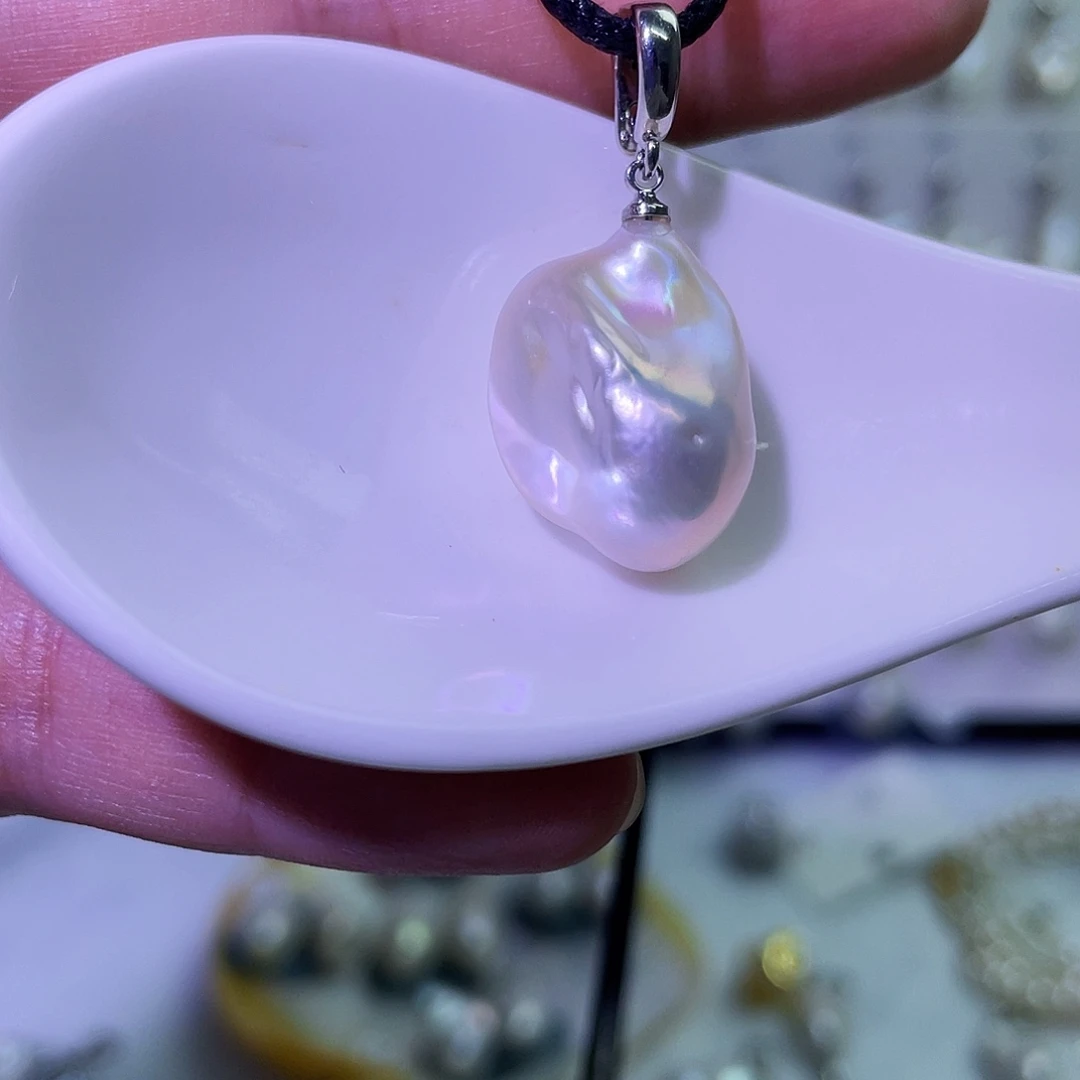 合金淡水珍珠天然淡水珍珠吊坠