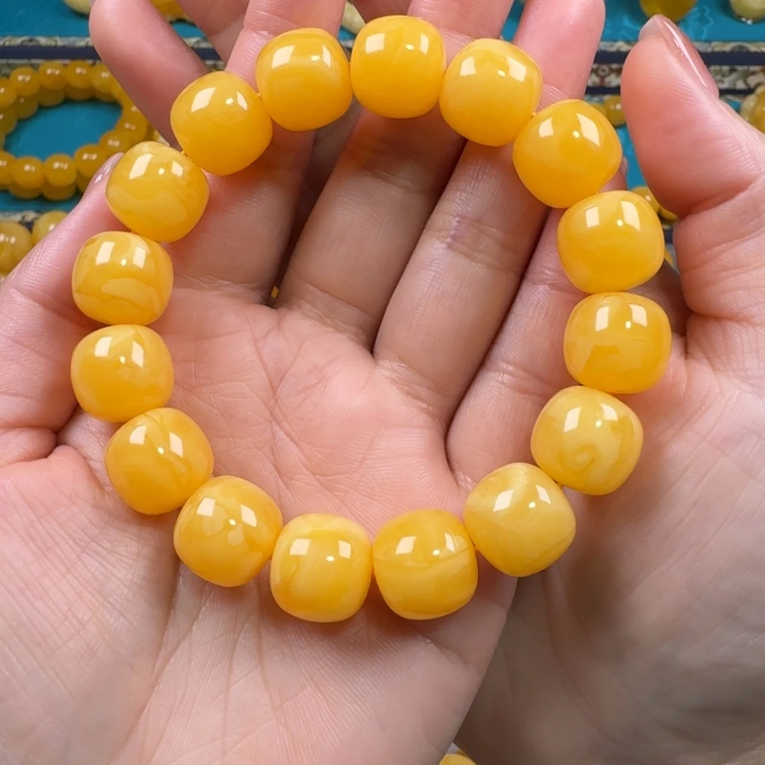 琥珀未镶嵌手链蜜蜡