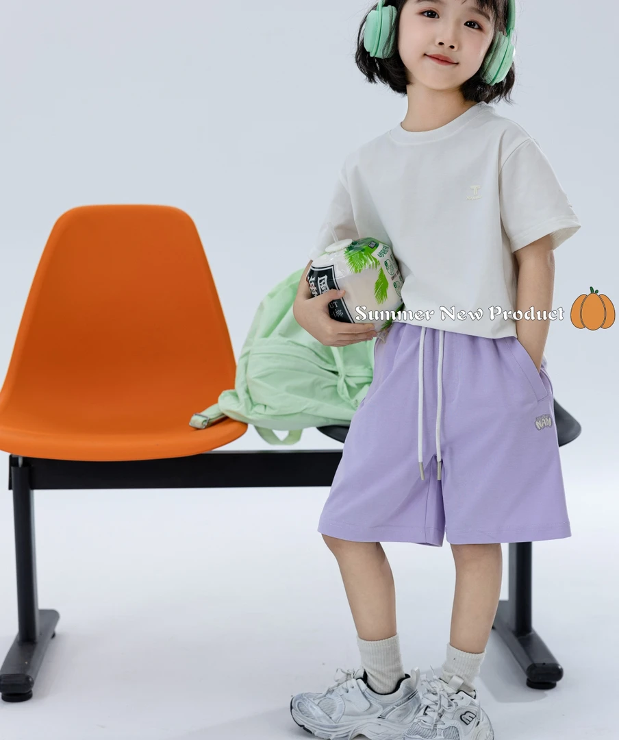 NGT  童装2025新款夏款萌趣字母刺绣短裤  2522373