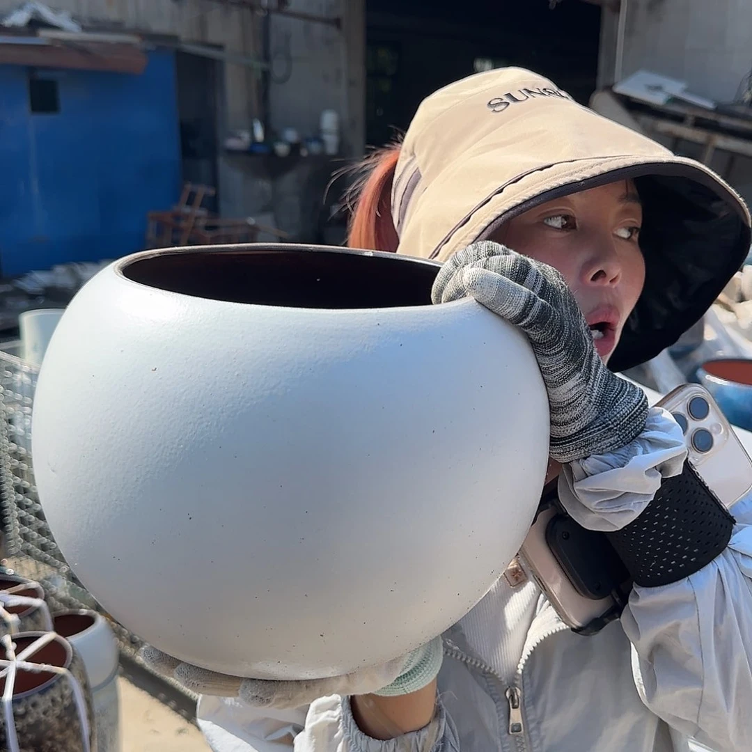 紫砂花盆王嫂花盆0717-121高21口19