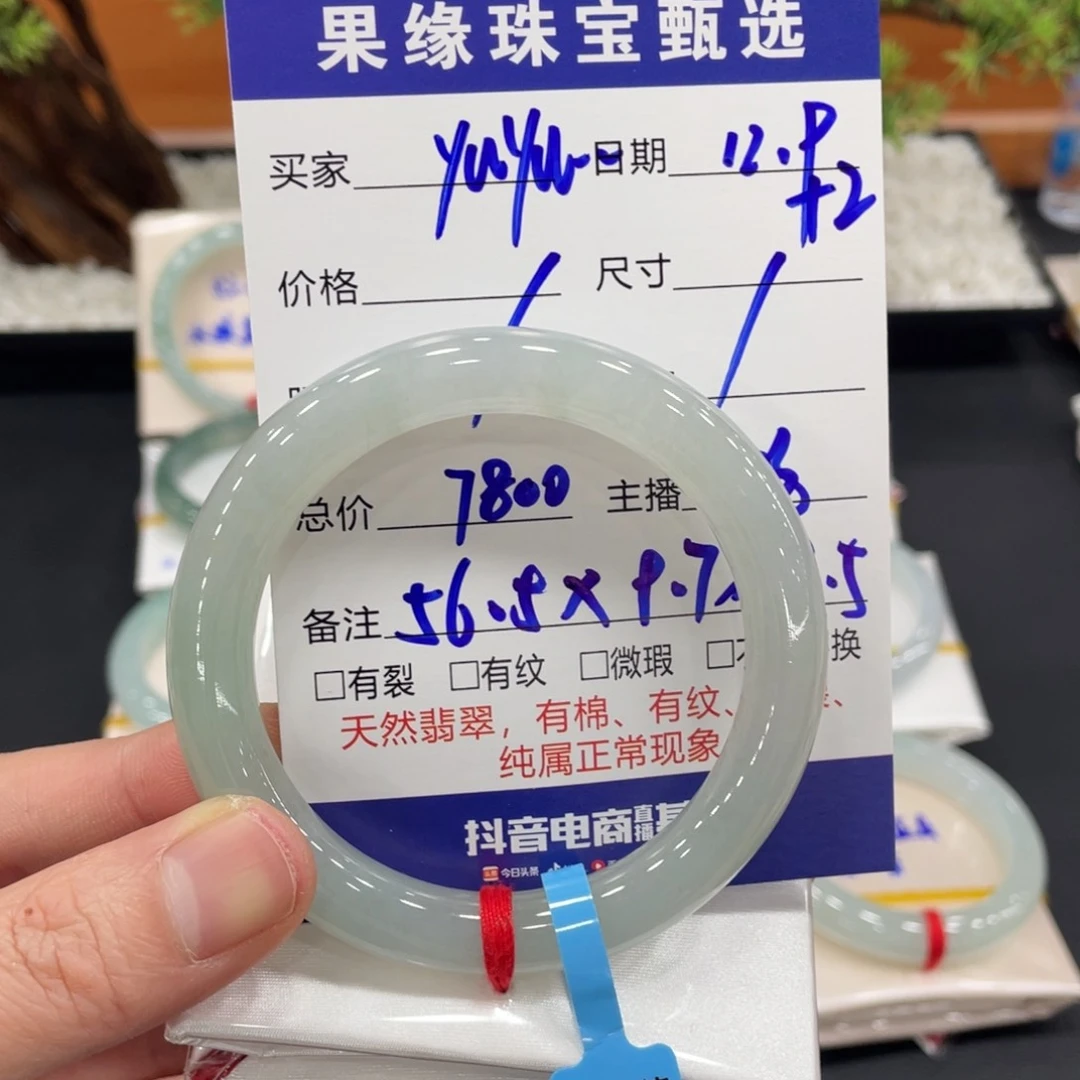 未镶嵌手镯（圆镯）翡翠Y**u翡翠