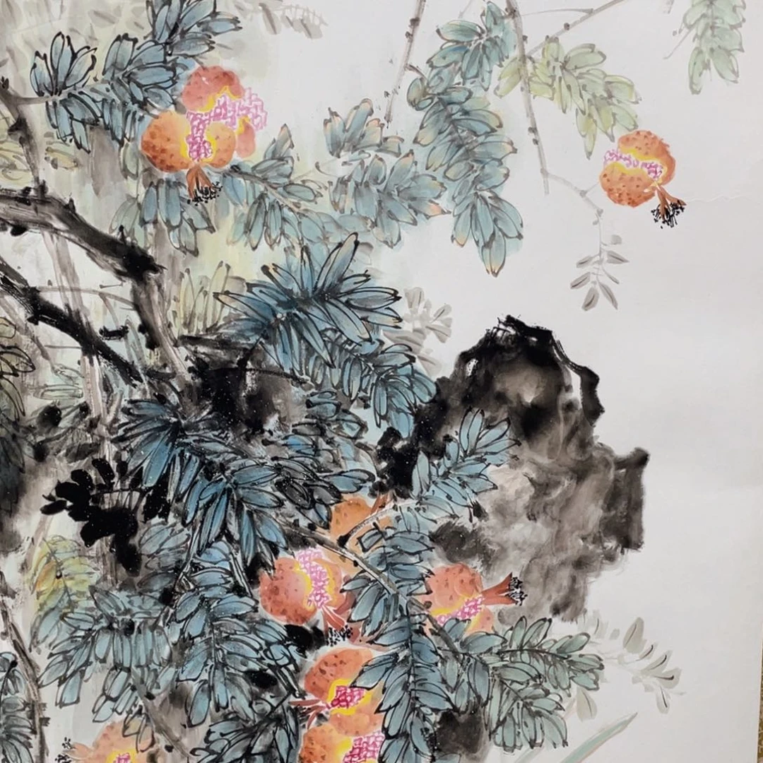 国画手绘带装裱和运险w