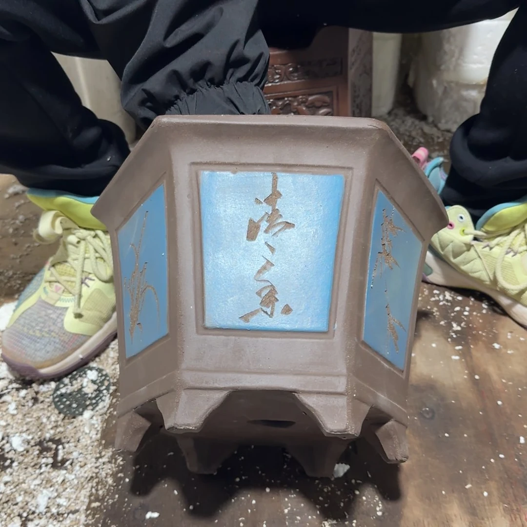 紫砂花盆口径25 23高度18