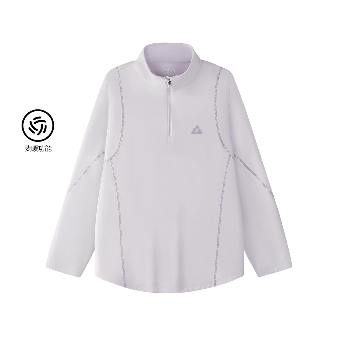 FILA斐乐儿童【雨林探险】女中大童秋季新款斐暖功能简约立领T恤衫