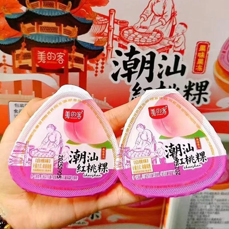 美的客潮汕红桃粿果冻红桃粿造型果味型果冻潮汕中秋叠塔寿桃果冻