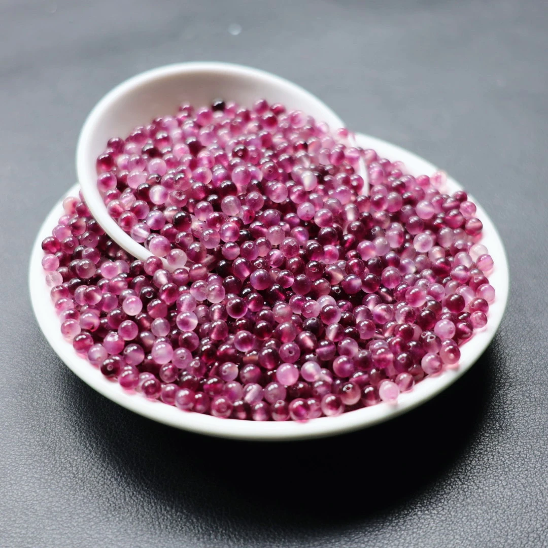【散珠批发】w2977卢比来粉碧玺4mm*100颗