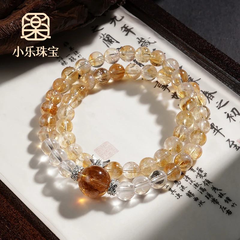 原创设计款双圈黄塔晶手链多样性发一-10731