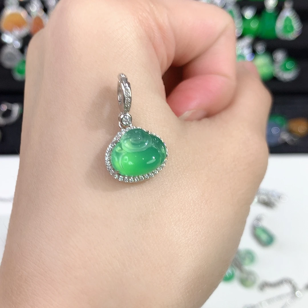 玛瑙/玉髓银S925镶嵌颈饰