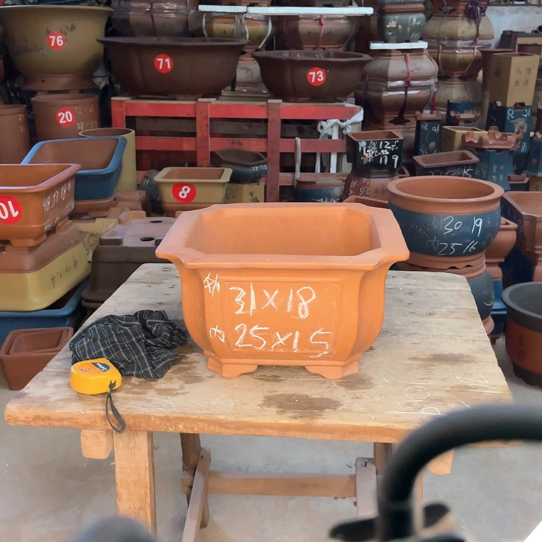 紫砂花盆四方盆一个