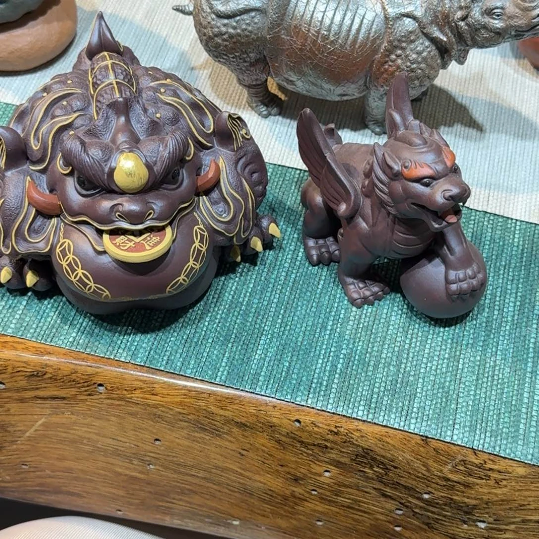 中***强茶宠紫砂紫砂茶宠三只