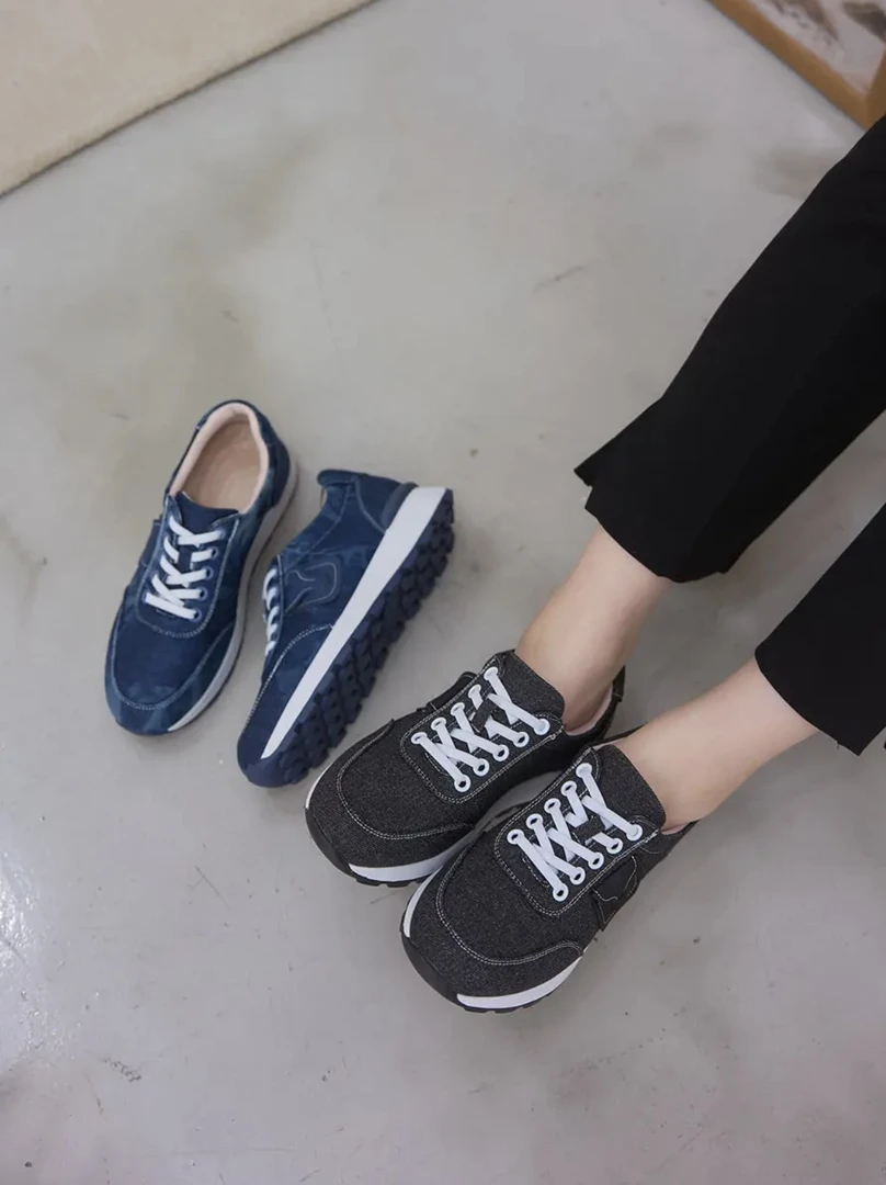 韩国东大门 新款牛仔帆布女鞋232