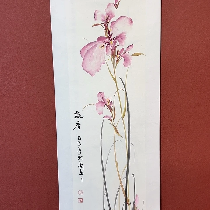 国画听兰老师花鸟