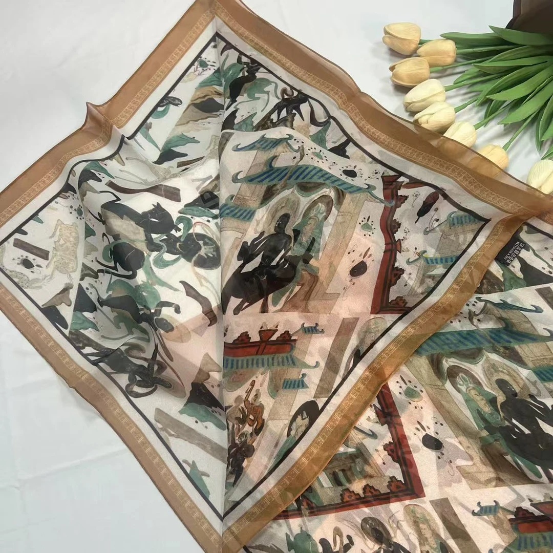 薯莨长纱巾-原始部落 53*180cm丝巾