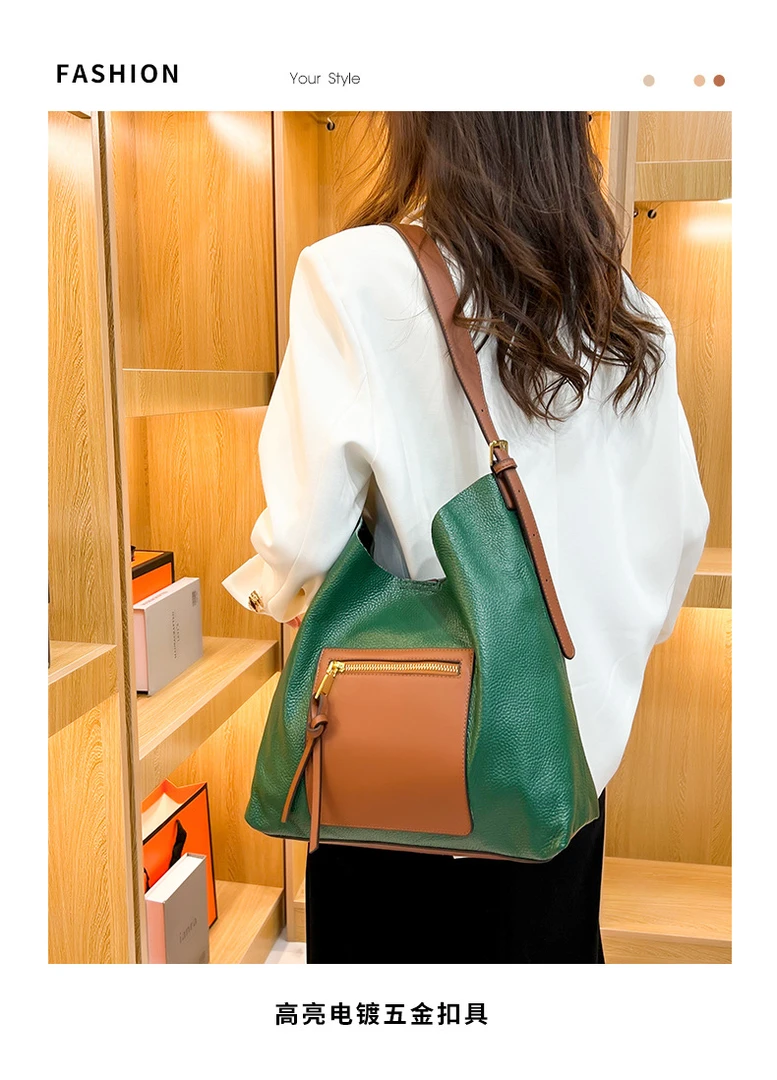 【头层牛皮】真皮女包单肩斜挎包20615