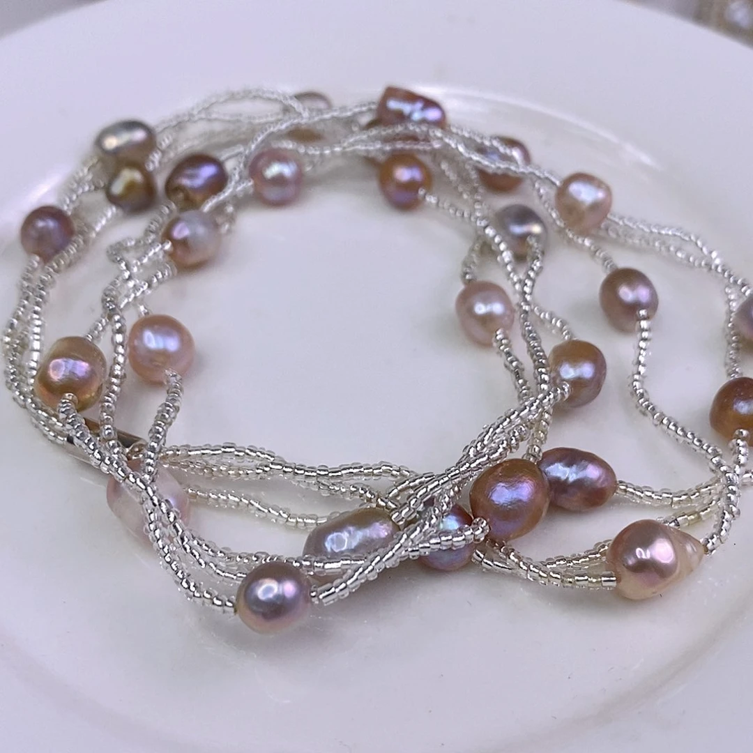 淡水珍珠手绳合金