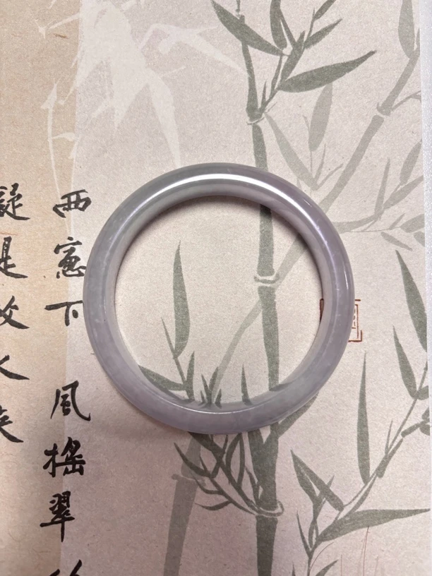 X557-五四加白月光缅甸翡翠手镯